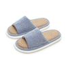 Pantuflas de verano de lino para mujer con suela gruesa para primavera y otoño, para el hogar, para pareja, para interior, para piso de madera, pantuflas de algodón y lino para las cuatro estaciones para hombre