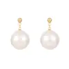 Pendientes de Perlas Simples de Lujo Ligero Nicho de Alta Gama para Mujer Estilo Francés Súper Hada Combinan con Todo Elegantes Pendientes de Perlas Grandes Joyería para las Orejas