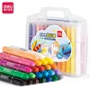 72126/70106 Pasteles al Óleo Deli 24/36 Colores Crayones Giratorios Infantiles Plumas de Dibujo para Estudiantes Palitos Coloridos Solubles en Agua