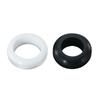 Cable de alimentación de bobina protectora de doble cara de silicona blanco y negro resistente a altas temperaturas, funda protectora de goma para bobina, ojal pasacables, anillo de salida