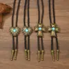 Cadena de Suéter Personalizada Cruzada Retro de Nueva Moda Europea y Americana Collar de Cuero Versátil Creativo Collar Unisex