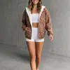 Sudadera con capucha y cremallera de estampado de leopardo 2026 transfronteriza, cárdigan casual de manga larga de corte holgado, moda femenina europea y americana