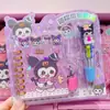 Nuevo Set de Cuaderno con Mini Espiral de Dibujos Animados y Bolígrafo de Bola Cuaderno Lindo de Dibujos Animados Cuaderno Portátil con Espiral Notas Adhesivas