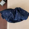 Galaxy de Gama Alta ~ Azul Marino Algodón Estilo Francés Lazo Grande para el Cabello para Mujeres, Accesorios para el Cabello, Cuerda para el Cabello, Gama Alta y Estilo Occidental