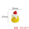 YQT simulação bolo de morango resina acessórios diy jóias miniatura comida e brincar creme cola acessórios sobremesa enfeites de casa