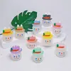 Muñeco de Nieve Navideño Luminoso Estéreo Accesorios de Resina Llavero DIY Colgante Decorativo Hecho a Mano Moda Colgante para Jugar en Vivo