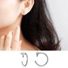 S999 Aretes de Plata Esterlina Aretes de Tuerca para Mujer Elegantes Simples Pequeños Aretes Agujeros para las Orejas Antibloqueo Pie Aretes de Plata Anillo para la Oreja Marea
