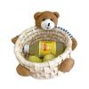 Cesta de almacenamiento de paja caliente transfronteriza Adornos Cesta de almacenamiento de artesanías para el hogar Cesta de huevos de Pascua de tres piezas con forma de oso