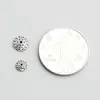 Plata de ley S925 plata tailandesa cuentas tipo toro con forma de corazón tapas de cuentas pulsera de cuentas hecha a mano DIY accesorios de joyería al por mayor