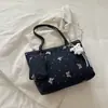 Bolsa Grande Casual para Deslocamento Feminino, Nova Tendência Outono 2026 Bolsa Tote Borboleta, Bolsa de Ombro Texturizada para Deslocamento