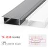 Perfil de Aluminio para Luz Lineal, Canaleta de Aluminio para Luz de Aleación de Aluminio, Canaleta de Aluminio para Luz Lineal, Luz Lineal de Techo de Doble Párpado, Canaleta de Aluminio para Luz Lineal