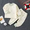 Uma geração de roupas de bebê para outono e primavera calças algodão sem costura roupas para recém-nascidos bebê abertura frontal conjunto de underwear