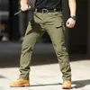 Pantalones de senderismo elásticos resistentes al agua para exteriores Camuflaje desértico Pantalones tácticos militares utilitarios Pantalones para hombre Equipo táctico
