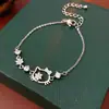 Pulsera de Gatito Copo de Nieve de Circonita Estilo Coreano, Pulsera Ins de Lujo Ligero y Estilo Fresco, Pulsera de Moda Versátil de Gama Alta