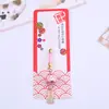 Pingente Chaveiro Gato da Sorte Cerâmico Koi Pacífico Decoração de Bolsa Acessório de Presente de Metal Estilo Japonês Desenho Animado