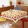 Toalha de Mesa de Luxo Leve de Alta Qualidade Impermeável e à Prova de Óleo Estilo Retro Americano Dopamina Tapete para Mesa de Jantar Estilo Ins Toalha de Mesa para Mesa de Centro