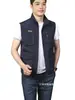 Chaleco de trabajo multibolsillos para hombre, chaleco casual para exteriores para pesca y fotografía, secado rápido, cuello alto, chaleco 2206