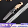 Cuchillo Yangjiang Acero Inoxidable Cuchillo de Exterior Alta Dureza Mango de Madera Maciza Navaja Plegable Camping Supervivencia Portátil Navaja Plegable Multiusos