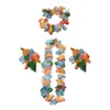 Accesorios Fotográficos para Fiesta en la Playa de Hawái Guirnalda de Flores Simulada Pulsera Collar Decoración de Premios para Actividades de Team Building Tocado
