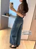 /YOUMO Jeans de pierna ancha elegantes versátiles adelgazantes de estiramiento en cuatro direcciones de lujo ligero 39057