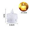 Vela electrónica LED de fábrica directa Vaso transparente Cera de té sin humo Cera de té lágrimas de PVC Cera de té