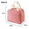 Bolsa Térmica de Veludo Cotelê, Lancheira Portátil de Grande Capacidade, Bolsa Térmica para Almoço com Folha de Alumínio, Bolsa Térmica para Almoço para Estudantes que Trabalham