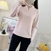Camiseta de manga larga para mujer, de venta cruzada, superventas para exteriores, con media cremallera, secado rápido, protección solar, transpirable y de corte holgado, con cuello alto, para primavera y verano