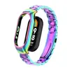 Adequado para Pulseira Xiaomi Mi Band 8, Pulseira de Aço Inoxidável Sólido com Três Contas, Pulseira de Metal Versão Cerâmica Xiaomi Mi Band 9