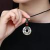 Colgante Pixiu Hebilla de la Paz, Estilo Retro, Tendencia Nacional, Collar con Palabra de Bendición Sólida, Colgante Mantra de Seis Sílabas, Regalo para Hombres y Mujeres en el Año del Dragón