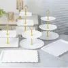 Soporte para Pasteles de Tres Niveles Lujo Ligero Mesa de Postres Mesa de Café para Sala de Estar Soporte para Snacks Plato de Frutas Plato de Dulces y Pasteles para Bodas Plato de Frutas Secas