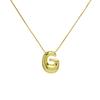 Amazon Venta Caliente 18k Latón Esmalte Globo Burbuja Lindo Gordito 26 Letras Inglesas Colgante Collar