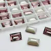 Venta al por mayor arte de uñas punta diamante cristal de vidrio 5T rectangular ángulo recto cristal grande azúcar 8*12 explosiones rojas de la red adornos de diamante para uñas