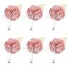 Set de 6 Piezas de Suministro Transfronterizo Europeo y Americano Novio y Novia Boda Hoja de Oro con Cuentas Muñequera y Ramillete Fabricante Venta al por Mayor Stock Disponible