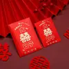Estilo Nuevo Pareja de Bodas Celebración de Boda Bloqueador de Puerta General Regalo de Agradecimiento Mini Bloqueador de Puerta Pequeño Sobre Rojo Boda General Personaje de Alegría Bolsa de Sobre Rojo
