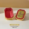 Caja Redonda con Patrón para Pulseras con Tapa, Caja de Almacenamiento para Joyería, Caja de Exhibición para Pulseras, Joyero