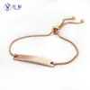Pulsera Larga Curva Ajustable Espejo de Acero Inoxidable Grabado DIY En Stock Pulsera Personalizada Simple y Elegante