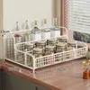 Estante de Almacenamiento de Condimentos Estante de Almacenamiento de Suministros de Cocina Soporte para Tazas Doméstico Compartimento para Condimentos Multifuncional de Encimera Estante de Almacenamiento