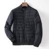 Chaqueta Gruesa Cortavientos de Poliéster Retro Americana para Hombre, Top Casual con Cuello de Béisbol, Chaqueta Holgada de Invierno con Cuello Alto