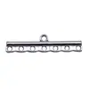 39X9,5mm 2,3g Prata Antiga Pingente Pequeno DIY Material Artesanal Conector de Brinco Poroso