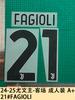Conjunto Juventus Casa e Fora 24-26 Tamanho Adulto A+ Camisa Número Letra Transferência de Calor Adesivos de Número Futebol