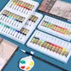 Pigmento 12 Colores 24 Colores Pintura Infantil Principiantes Pintura Tradicional China Pintura con Pincel Fino Tubo Individual Mineral para Estudiantes de Arte