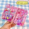 Caderno Original Cartoon A7 Acrílico de Folhas Soltas, Caderno de Estudante Anime Estética Fofa Feminina