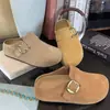 Sapatos Birkenstock Meia-Pantufa Slip-On Coleção Primavera 2026 Novas Pantufas Fechadas com Solado Grosso para Mulheres Uso Externo Sapatos Birkenstock Sapatos Femininos