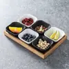 Plato Cuadrado para Frutos Secos Estilo Japonés Pequeño Cerámica Hogar Plato para Salsa de Kétchup Barbacoa Olla Caliente Plato para Salsa para Dipear