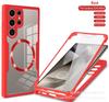 Adecuado para Samsung S25Ultra Qicai 360 Funda de Teléfono Magnética Todo Incluido S24 Carcasa y Película Integradas S23Fe Cubierta Protectora