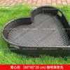 Bandeja flutuante para piscina e fonte termal, cesta redonda de rattan em formato de coração, adequada para pousadas, hotéis e vilas, com porta-copos e bandeja de café da manhã