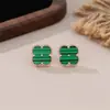 Aretes de Concha de Trébol de Cuatro Hojas para Mujer, Lujo Accesible, Modernos Estilo Nuevo 2025, Aretes Sencillos y de Alta Gama, Regalos para Novias