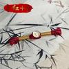 Botão de Fecho Cheongsam Fio de Ouro Enrolado Botão Borla Longa e Curta Estilo Nacional Botões Tecidos à Mão Hanfu Traje Tang