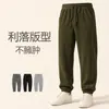 Roupas Masculinas Dengjue 2026 Outono Calças de Lã Estilo Japonês Casuais Versáteis Calças Jogger Masculinas com Forro de Lã Estilo Japonês