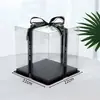 Caja Transparente para Pastel, de Doble Capa y Elevada, Caja de Empaque para Repostería de Cumpleaños, Caja de Regalo Portátil para Empaque de Snacks, Cajas para Pastel de 6 pulgadas